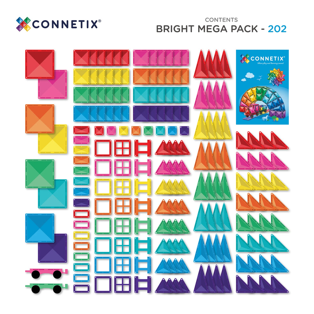 CONNETIX Magnetbausteine Bright Mega Pack - 202 Teile