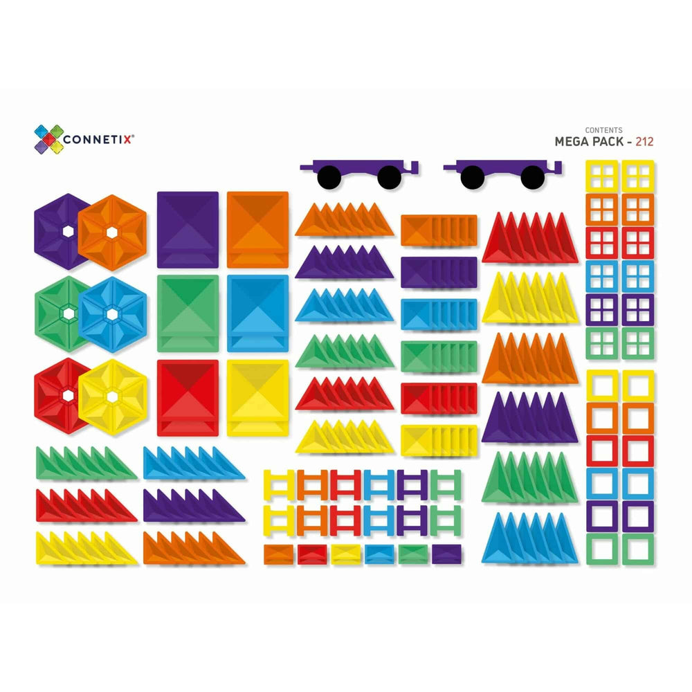 Connetix Magnetbausteine Rainbow Mega Pack - 212 Teile Connetix