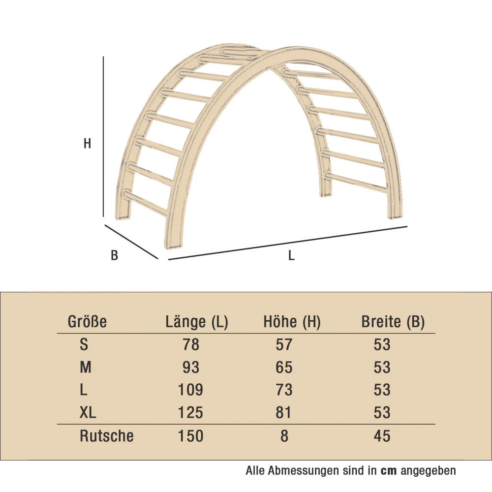 FRECHLING Kletterbogen S mit Rutsche und Lenkrad