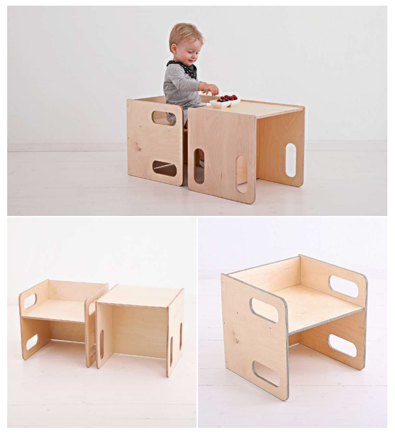 Sitzwürfel- / Wendehocker-Set Duck Woodworks