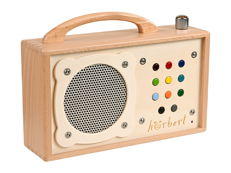 HÖRBERT Musikbox aus Holz mit Mikrofon hörbert