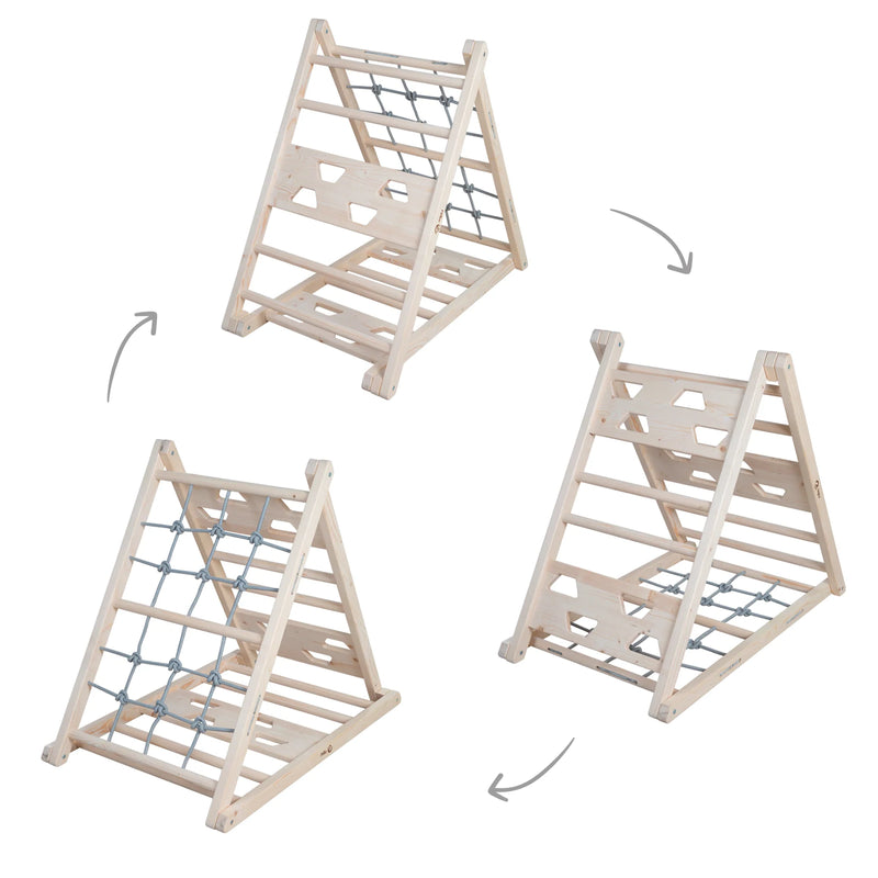 ROBA Kletterdreieck aus Holz - 3-Seiten-Funktion