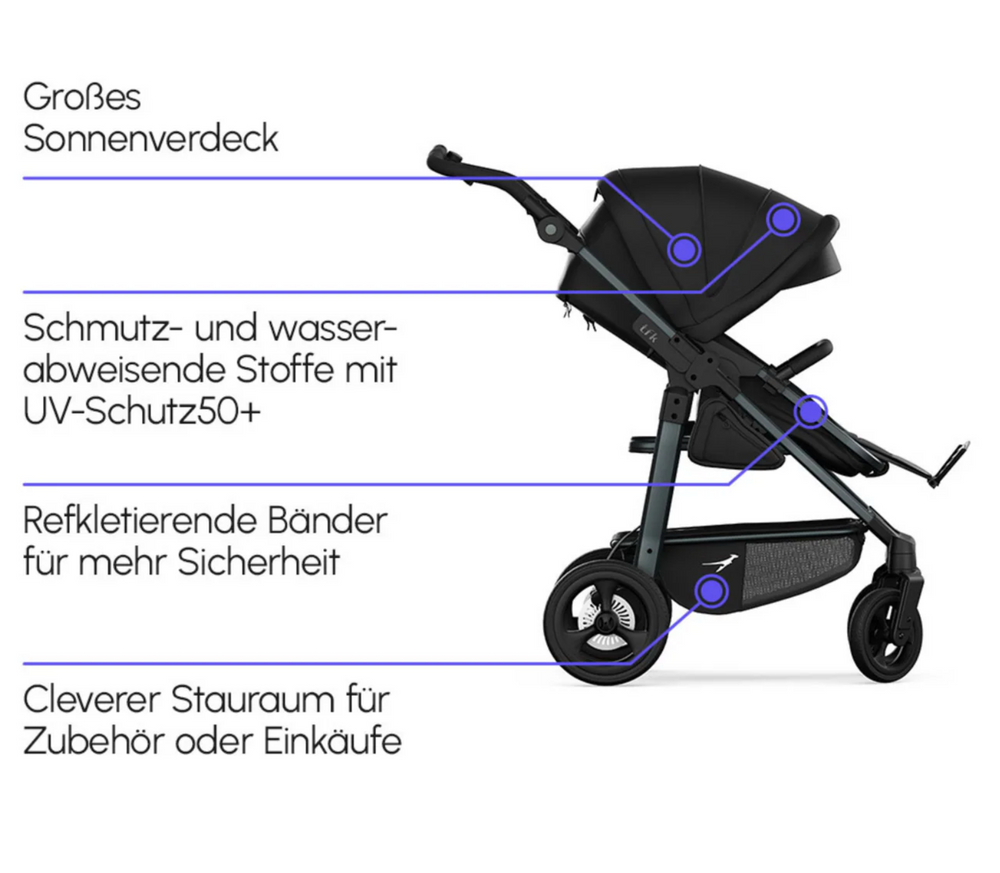 TFK Mono 4 Kinderwagen mit Luft-Rad und Kombi-Einheit