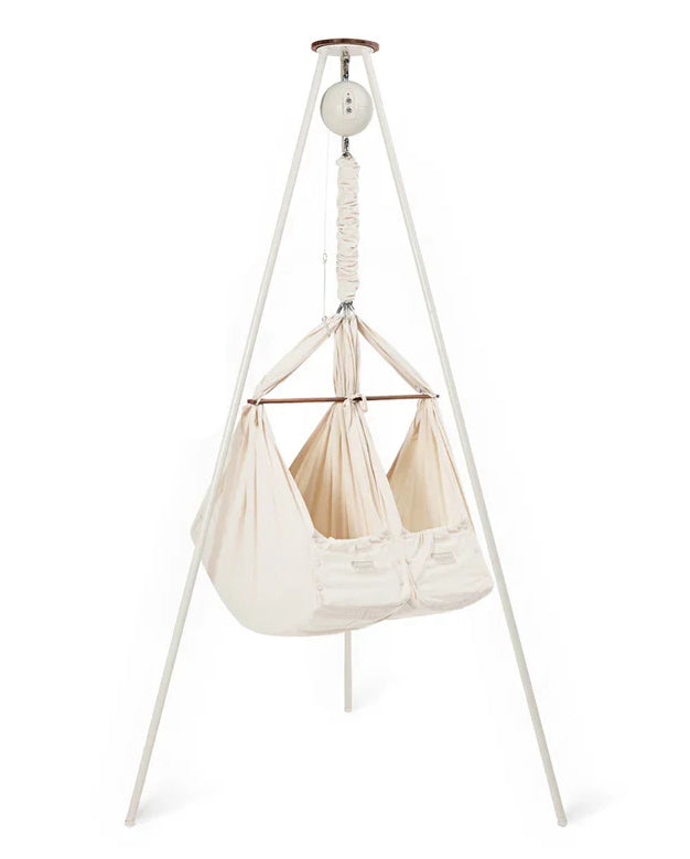 MOONBOON Classic Bundle Zwillings-Federwiege (Federwiege + Motor + Ständer)