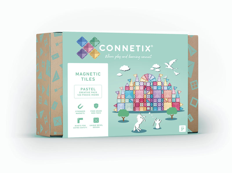 CONNETIX Magnetbausteine Pastel Creative Pack - 120 Teile Connetix