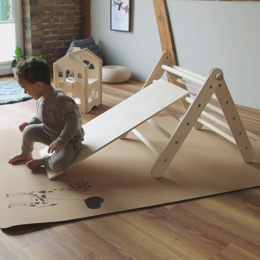 KLETTERLING Kleines Zickenling Set aus Kletterdreieck und Rutsche Kletterling